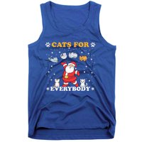 Cats For Everybody Christmas Cat Funny Xmas Santa Gift Tank Top