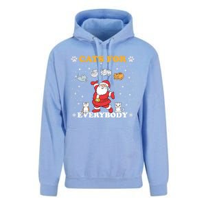 Cats For Everybody Christmas Cat Funny Xmas Santa Gift Unisex Surf Hoodie