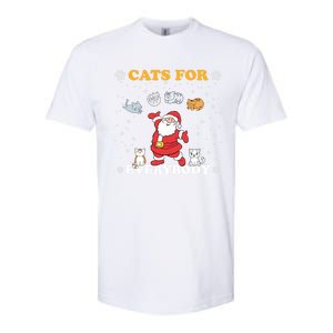 Cats For Everybody Christmas Cat Funny Xmas Santa Gift Softstyle CVC T-Shirt