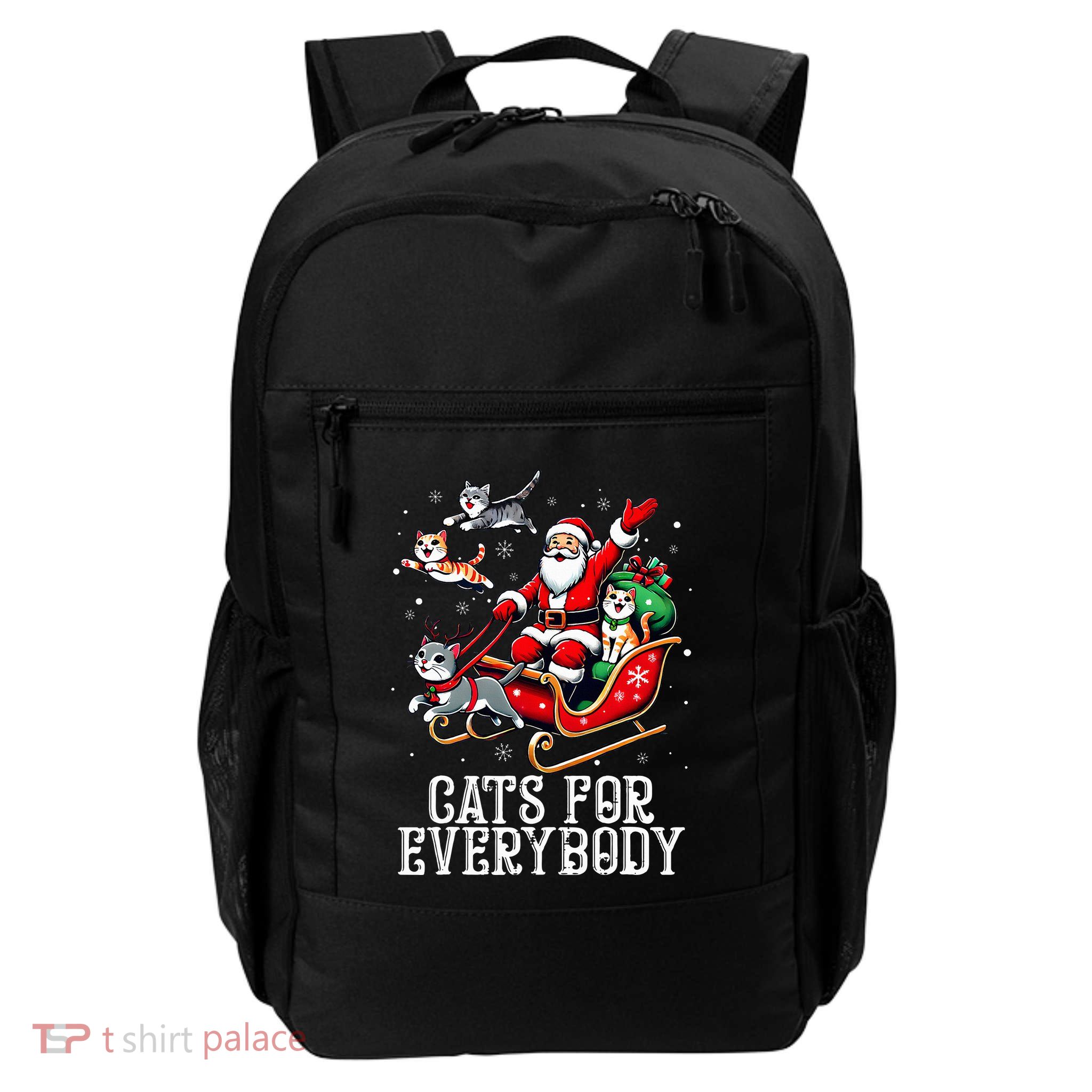 Cats For Everybody Christmas Cat Funny Xmas Daily Commute Backpack