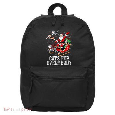 Cats For Everybody Christmas Cat Funny Xmas 16 in Basic Backpack