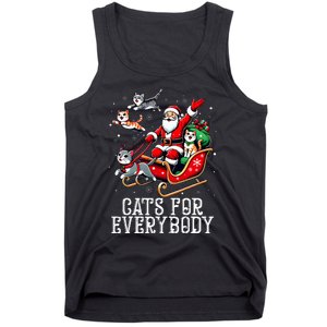 Cats For Everybody Christmas Cat Funny Xmas Tank Top