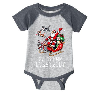 Cats For Everybody Christmas Cat Funny Xmas Infant Baby Jersey Bodysuit