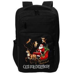 Cats For Everybody Christmas Cat Funny Xmas Santa Gift Impact Tech Backpack