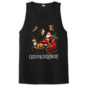 Cats For Everybody Christmas Cat Funny Xmas Santa Gift PosiCharge Competitor Tank