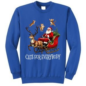 Cats For Everybody Christmas Cat Funny Xmas Santa Gift Sweatshirt