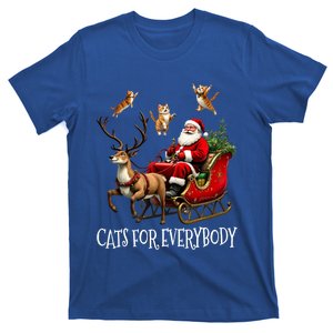 Cats For Everybody Christmas Cat Funny Xmas Santa Gift T-Shirt