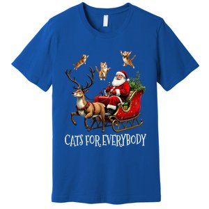 Cats For Everybody Christmas Cat Funny Xmas Santa Gift Premium T-Shirt