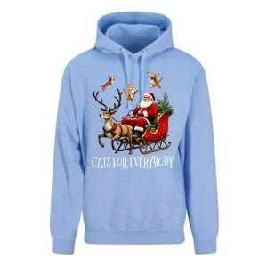 Cats For Everybody Christmas Cat Funny Xmas Santa Gift Unisex Surf Hoodie