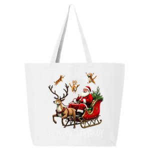 Cats For Everybody Christmas Cat Funny Xmas Santa Gift 25L Jumbo Tote