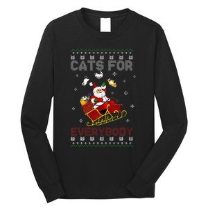 Cats For Everybody Christmas Cat Funny Xmas  Long Sleeve Shirt