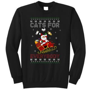 Cats For Everybody Christmas Cat Funny Xmas  Sweatshirt