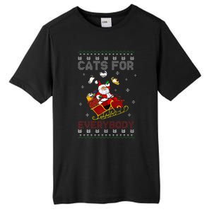 Cats For Everybody Christmas Cat Funny Xmas  Tall Fusion ChromaSoft Performance T-Shirt