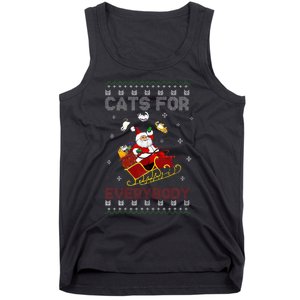 Cats For Everybody Christmas Cat Funny Xmas  Tank Top