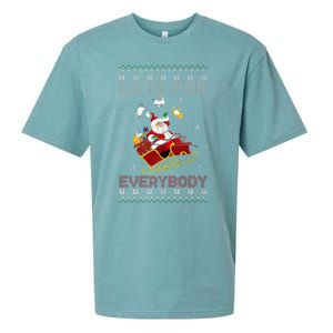 Cats For Everybody Christmas Cat Funny Xmas  Sueded Cloud Jersey T-Shirt