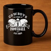 Cowboys Football Est 1960 Fan 11oz C Handle Ceramic Mug