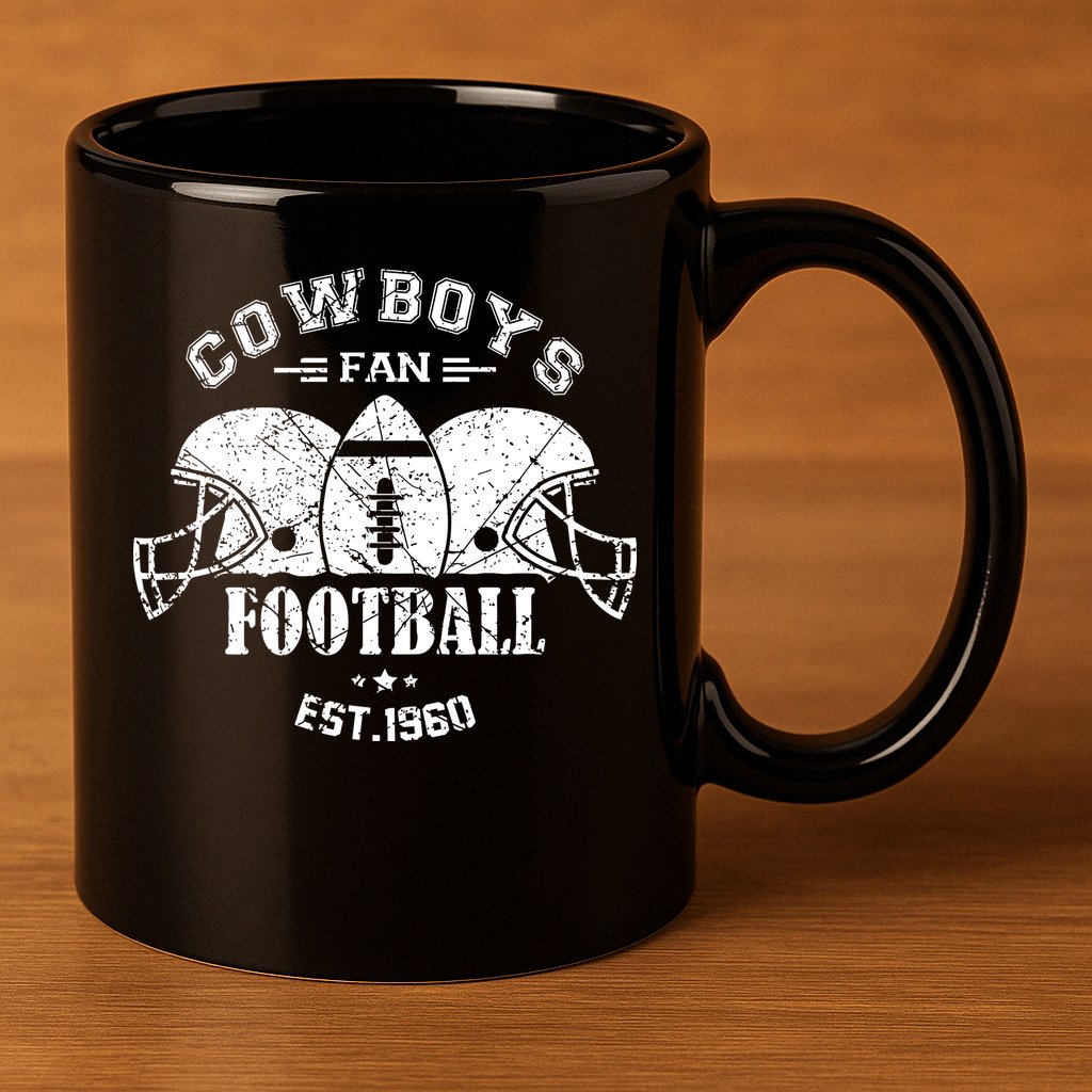 Cowboys Football Est 1960 Fan 11oz C Handle Ceramic Mug