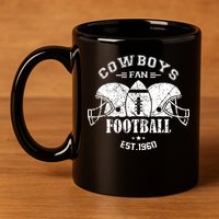 Cowboys Football Est 1960 Fan 11oz C Handle Ceramic Mug
