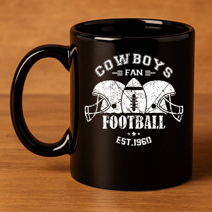 Cowboys Football Est 1960 Fan 11oz C Handle Ceramic Mug