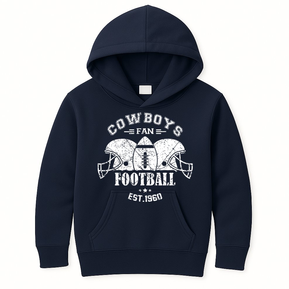 Cowboys Football Est 1960 Fan Kids Hoodie