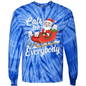 Cats For Everybody Christmas Tie-Dye Long Sleeve Shirt