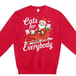 Cats For Everybody Christmas Premium Crewneck Sweatshirt