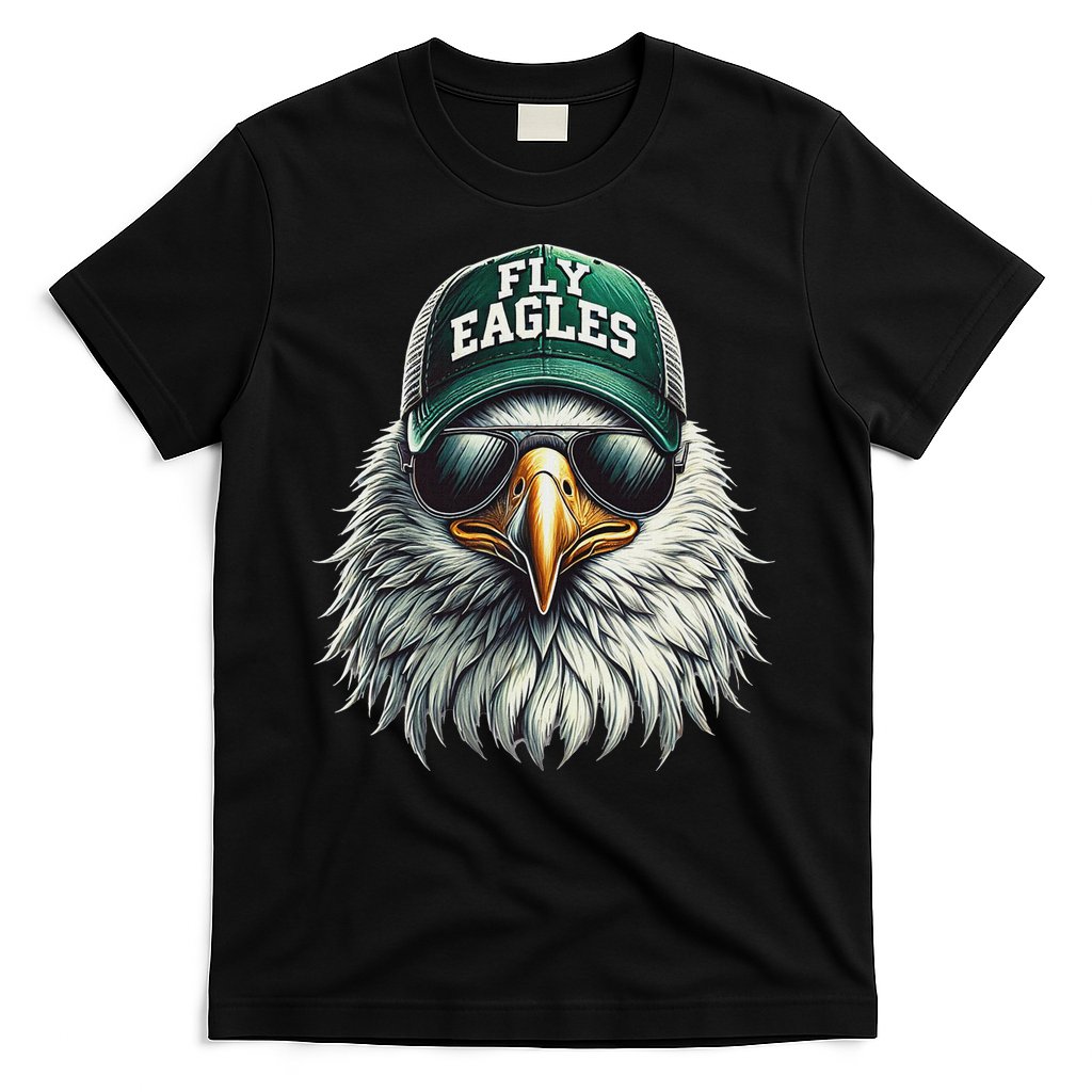 Cool Face Eagle With Sunglasses Vintage Eagles Flying Bird T-Shirt