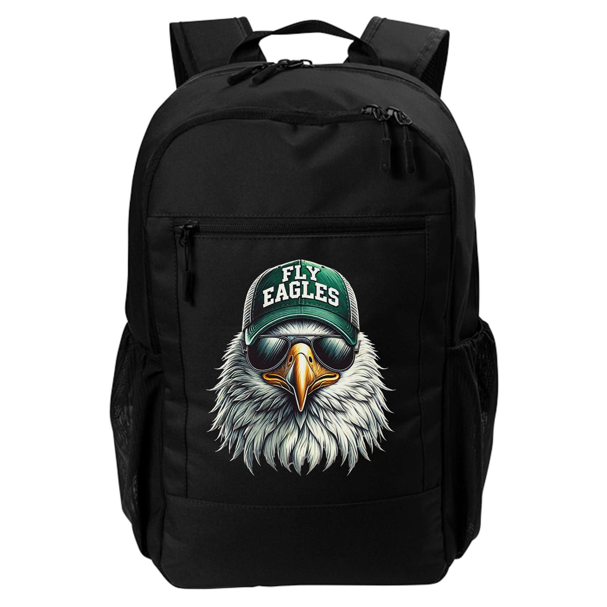Cool Face Eagle With Sunglasses Vintage Eagles Flying Bird Backpack