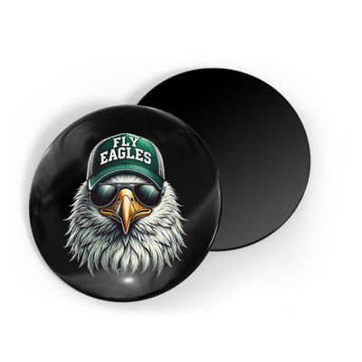 Cool Face Eagle With Sunglasses Vintage Eagles Flying Bird Magnet