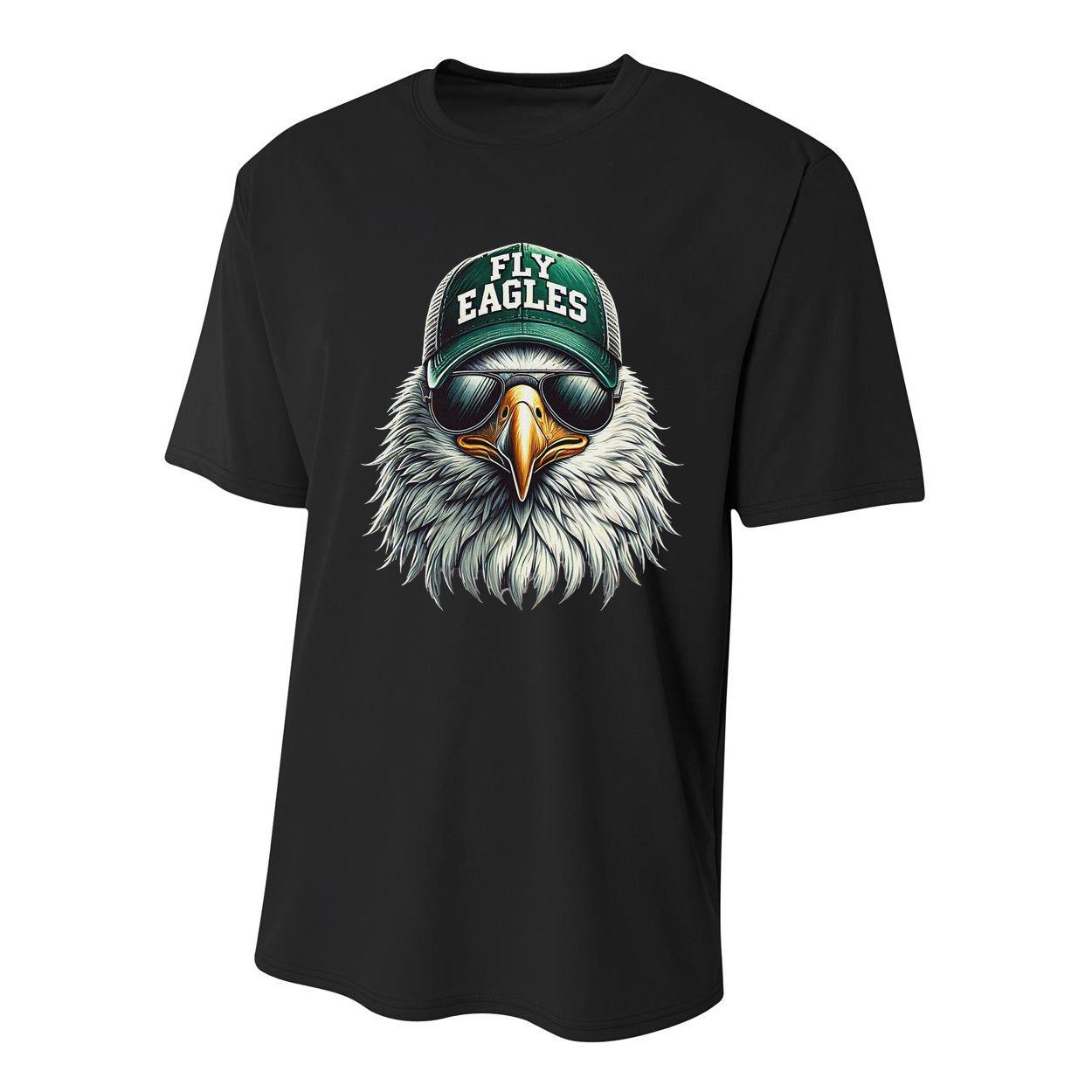 Cool Face Eagle With Sunglasses Vintage Eagles Flying Bird Youth Performance Sprint T-Shirt