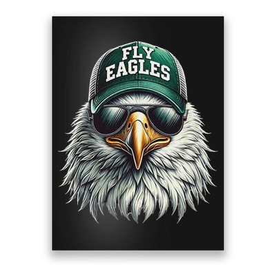 Cool Face Eagle With Sunglasses Vintage Eagles Flying Bird Poster