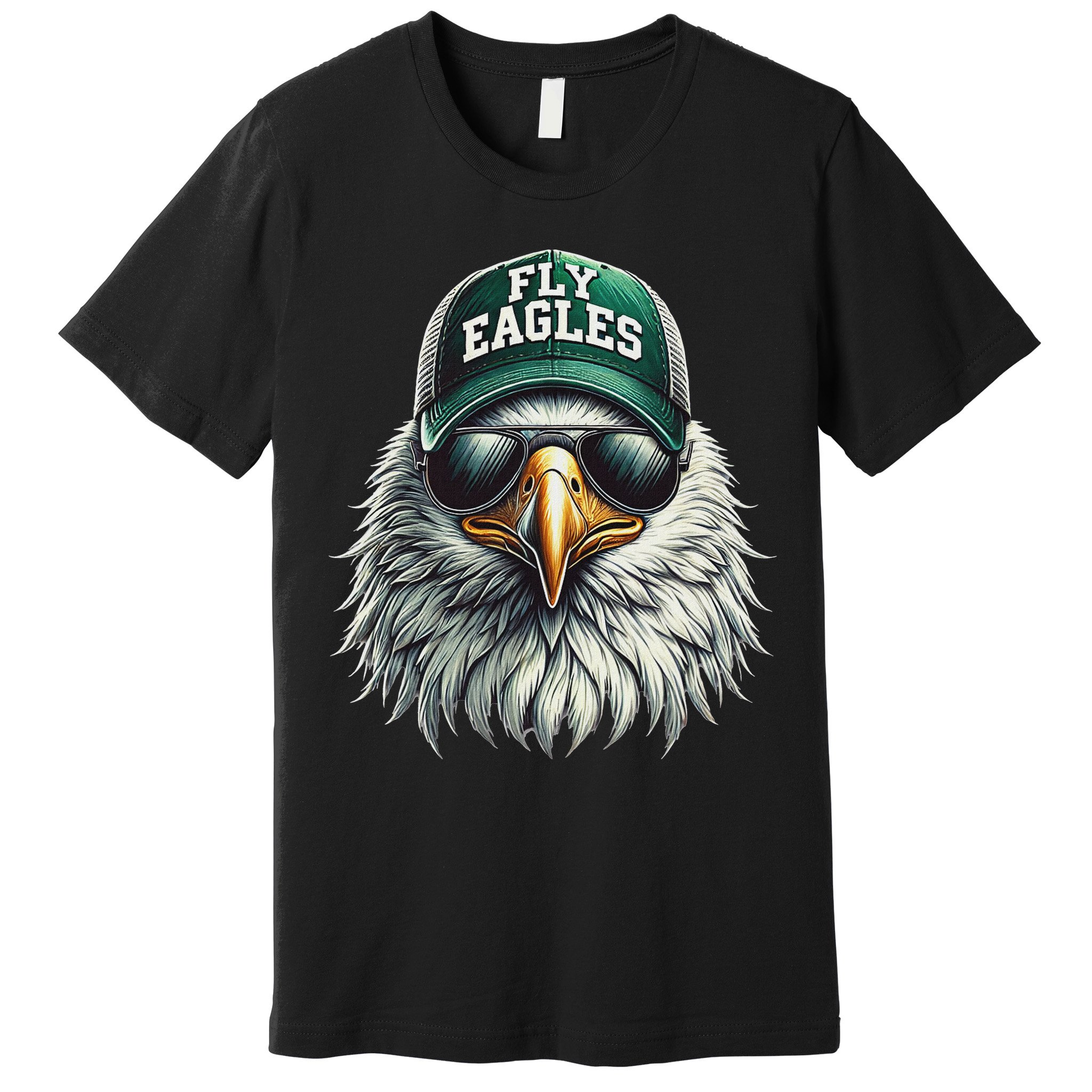 Cool Face Eagle With Sunglasses Vintage Eagles Flying Bird Premium T-Shirt