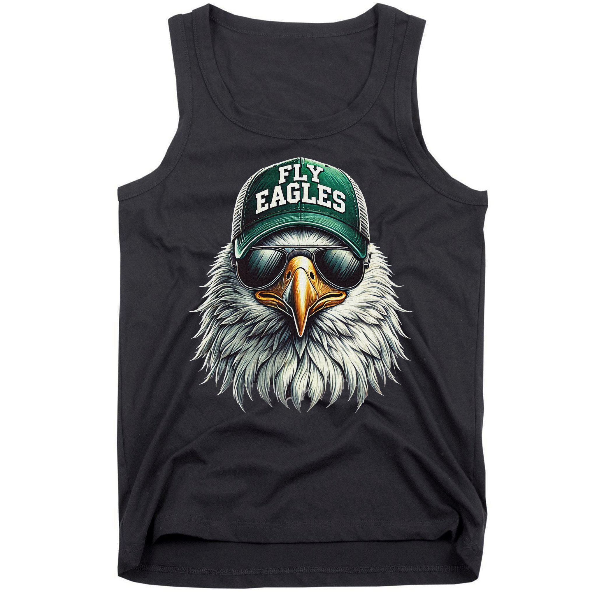 Cool Face Eagle With Sunglasses Vintage Eagles Flying Bird Tank Top