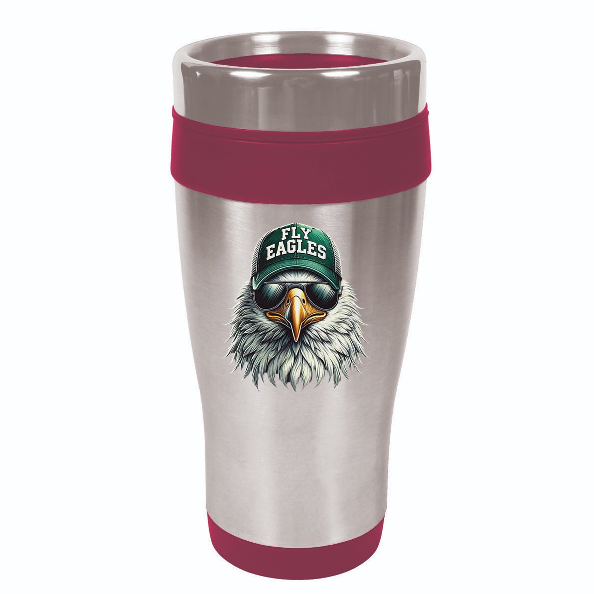 Cool Face Eagle With Sunglasses Vintage Eagles Flying Bird 16oz Travel Tumbler