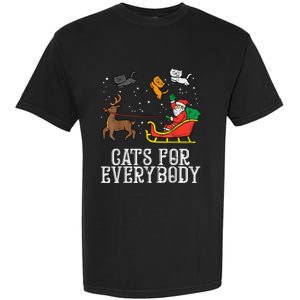 Cats For Everybody Christmas Cat Funny Xmas Wo Santa Garment-Dyed Heavyweight T-Shirt