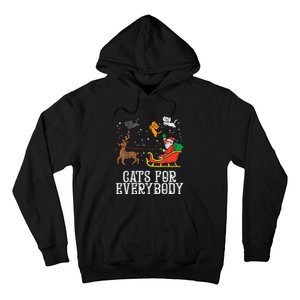 Cats For Everybody Christmas Cat Funny Xmas Wo Santa Hoodie