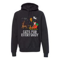 Cats For Everybody Christmas Cat Funny Xmas Wo Santa Premium Hoodie