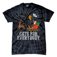 Cats For Everybody Christmas Cat Funny Xmas Wo Santa Tie-Dye T-Shirt