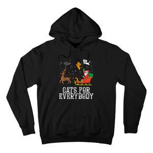 Cats For Everybody Christmas Cat Funny Xmas Wo Santa Tall Hoodie