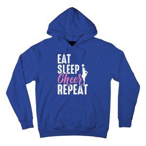 Cheerleader Funny Eat Sleep Cheer Repeat Gift Hoodie