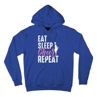 Cheerleader Funny Eat Sleep Cheer Repeat Gift Hoodie