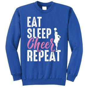 Cheerleader Funny Eat Sleep Cheer Repeat Gift Sweatshirt