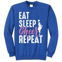 Cheerleader Funny Eat Sleep Cheer Repeat Gift Sweatshirt