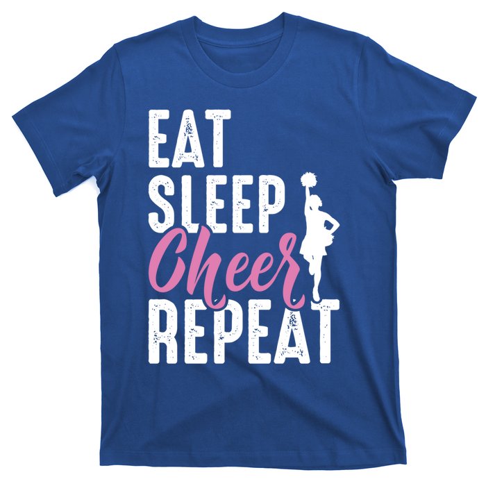 Cheerleader Funny Eat Sleep Cheer Repeat Gift T-Shirt