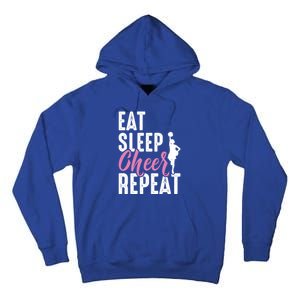 Cheerleader Funny Eat Sleep Cheer Repeat Gift Tall Hoodie