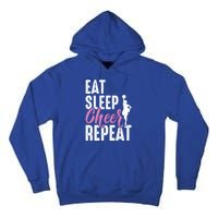 Cheerleader Funny Eat Sleep Cheer Repeat Gift Tall Hoodie