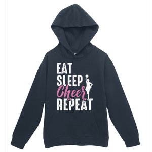 Cheerleader Funny Eat Sleep Cheer Repeat Gift Urban Pullover Hoodie