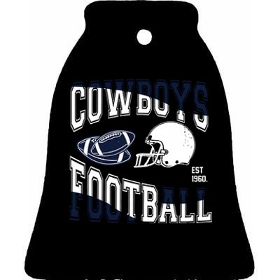 Cowboys Football Est 1960 Ceramic Bell Ornament