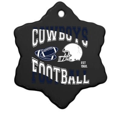 Cowboys Football Est 1960 Ceramic Star Ornament