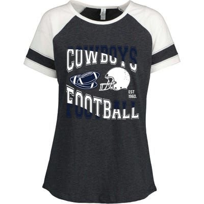 Cowboys Football Est 1960 Enza Ladies Jersey Colorblock Tee